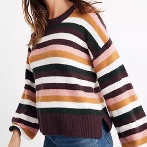 Madewell Striped Payton Pullover Sweater in Coziest Yarn